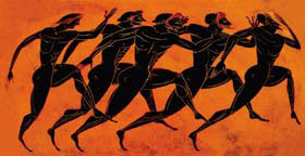 Olympics, vase depicting ancient