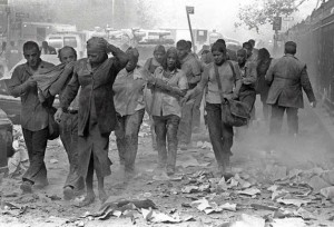 Sept 11 people covered in ashes