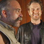 Childers with Gerald Butler
