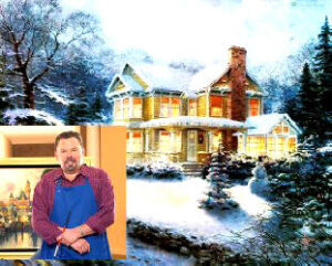 Kinkade with painting
