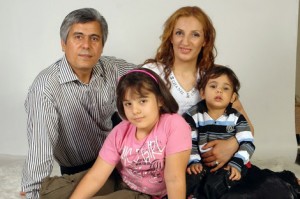 Irani, Benham with family