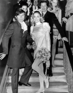 The wedding of Sharon Tate and Roman Polanski