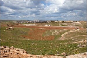 Earthwork on the site at Midyat, Turkey, where thousands of Syrian Christians may live. The Mor Gabriel monastery is in the background, at right. Photo: Saima Altunkaya for World Watch Monitor 