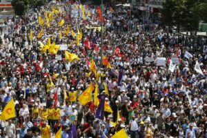 Protesters in Turkey