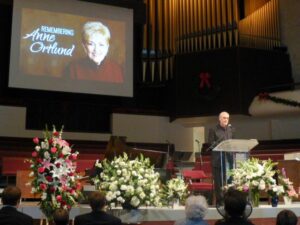 Ray Ortlund Jr. speaking at mother's service