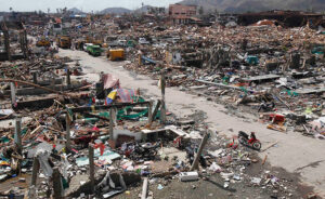 Devastation from typhoon