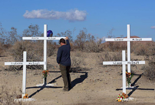 MIke visits site in Victorville where bodies were discovered