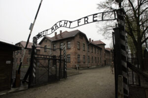 Entry gates at Auschwitz "Work Brings Freedom"