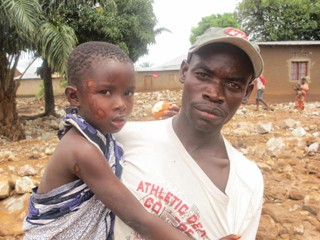 Child saved from the torrent