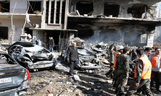 Violence in the streets of Damascus
