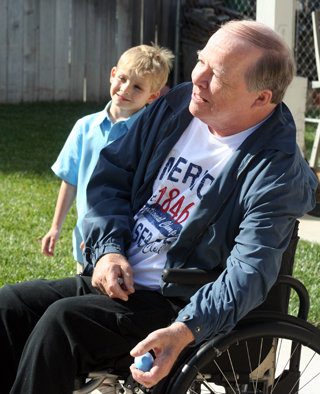 Mike in wheelchair