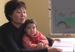 Yulia with her child