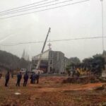 The cross atop the Three-Self church in Yuhang, Hangzhou, Zhejiang was forcibly removed on Feb. 27 (Photo: ChinaAid)