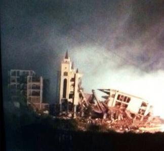Demolition captured on cell phone