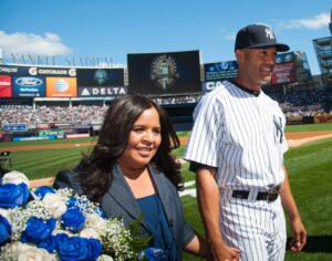 At retirement ceremony with wife, Clara