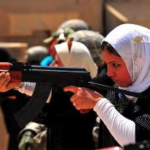 Female Iraqi police recruits take aim at targets at a range near Mosul, Iraq in 2010. What will happen to them now?