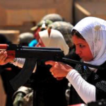 Female Iraqi police recruits take aim at targets at a range near Mosul, Iraq in 2010. What will happen to them now? 