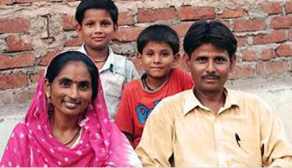 Shanti with her family