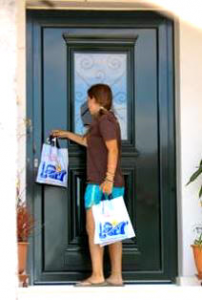 Previous outreach with New Testaments being placed in homes in Greece