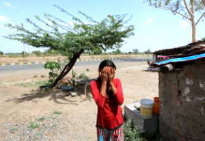 A young girl sex worker in an Indian village