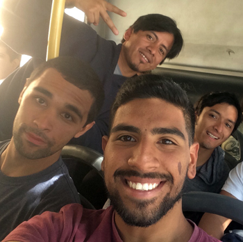 Junior Cervantes (center) on mission trip to Guatemala