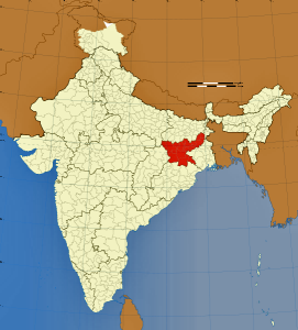 Red indicates Jharkhand state in India