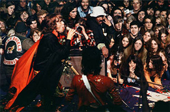 Mick Jagger performs at Altamont