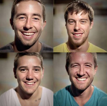 Clockwise, starting top left, are filmmakers Ryan Wekenman, Matt Fons, Doug Wekenman and Ethan Matott.