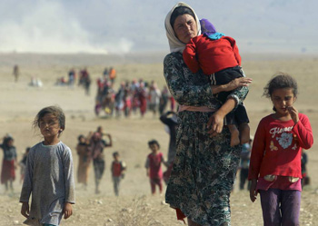 Yazidis flee ISIS fighters