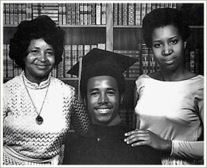 His graduation from Yale in 1973. His mother, Sonya, left. His then wife-to-be, Candy, at right.