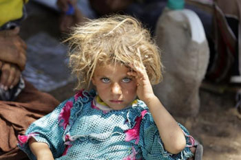 Yazidi girl who escaped ISIS from Mt Sinjar