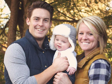 Davey, Amanda, and baby Weston
