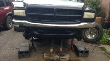 He was pinned under this truck