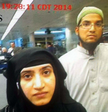 Photo of terror couple as they entered U.S. at Chicago's O'Hare Airport July 27, 2014