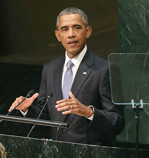 Barack Obama speaking at U.N.
