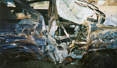 Rathbun's Mitsubishi Eclipse after his accident