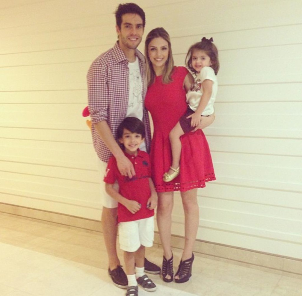 Kaka, his wife and kids.