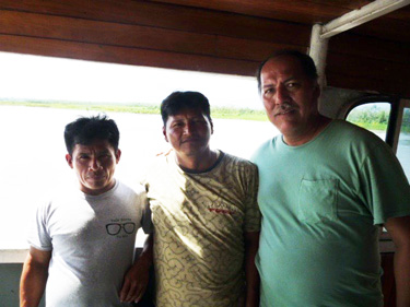 Pastor Ricardo (right) with two new Shipibo pastors