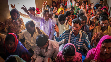 Former animists from the Korwa people group worship Christ in Jharkhand state, central India. (Christian Aid Mission) 