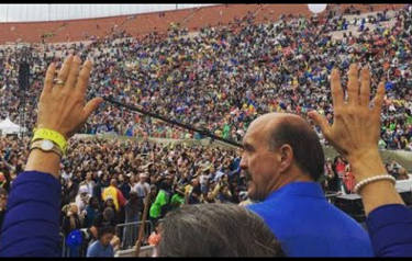 Lou Engle scans the crowd