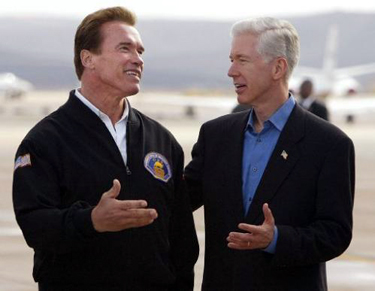 Arnold with Gray Davis