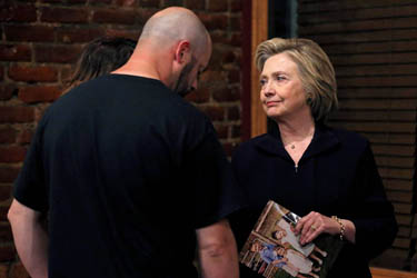 Bo with Mrs. Clinton