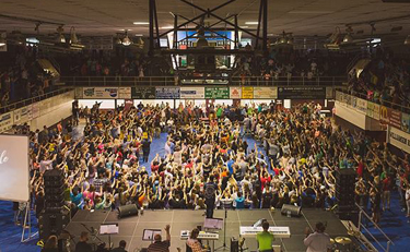 Revival meeting at high school (Photo: Lauren Copley/Charlee Lifestyle Photography)