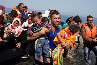 Jesus appeared to a boat filled with refugees crossing the Aegean Sea