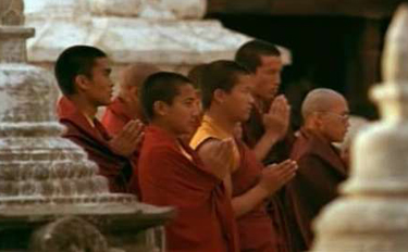 Tibetan Buddhist monks in Nepal