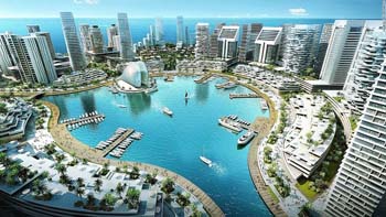 Artist's rendition of plans for Eko Atlantic