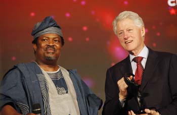 Nduka Obaigbena with former Pres. Bill Clinton