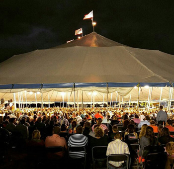 The tent at night