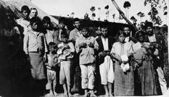 Cakchiquel friends of the Townsends in the village of Cajagualten, Guatemala, l924.