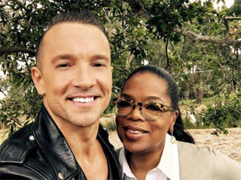 Pastor Carl Lentz with Oprah